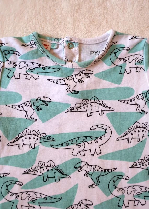 Set van 2 pyjama's/rompers met dinosaurusprint – photo 7